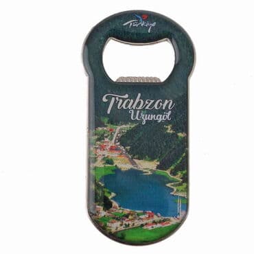 Trabzon Themed Customizable Metal Magnetic Bottle Opener 90x45 mm - 5