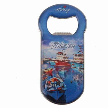 Trabzon Themed Customizable Metal Magnetic Bottle Opener 90x45 mm - 6