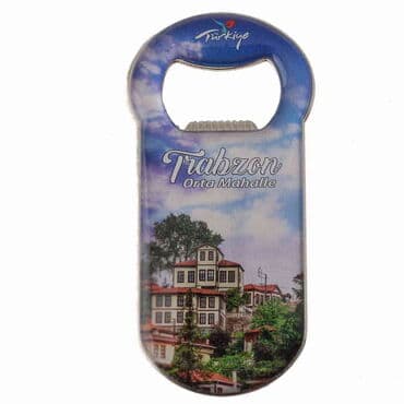 Trabzon Themed Customizable Metal Magnetic Bottle Opener 90x45 mm - 8