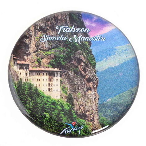 Toptan Trabzon Temalı Myros Yuvarlak Magnet 67 mm