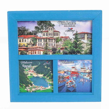 Myros - Trabzon Themed Big Wooden Printed Frame 210x210 mm