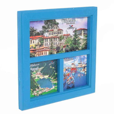 Trabzon Themed Big Wooden Printed Frame 210x210 mm - Thumbnail