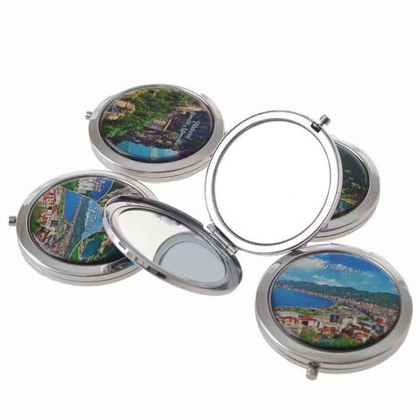 Trabzon Themed Customised Metal Epoxy Travel Make Up Compact Mirror 70x11 mm