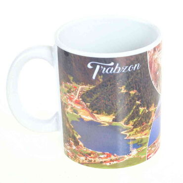 Trabzon Themed Customised Porcelain Souvenir Travel Mug 80x95 mm - Thumbnail