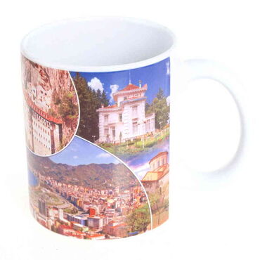 Trabzon Themed Customised Porcelain Souvenir Travel Mug 80x95 mm - Thumbnail