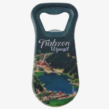 Trabzon Themed Customised Uv Printed Plastic Base Plastic Base Bottle Opener 95x43 mm - Thumbnail