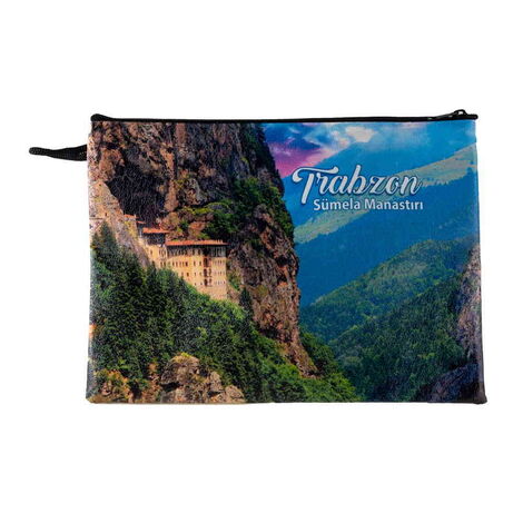 Trabzon Themed Digital Printed Kanvas Beach Bag 35x40 cm - 5