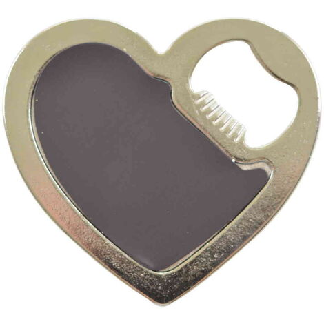 Trabzon Themed Heart Shaped Metal Magnetic Bottle Opener 85x76 mm