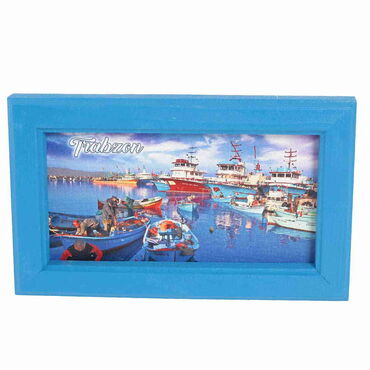 Trabzon Themed Medium Wooden Printed Frame 130x205 mm - Thumbnail