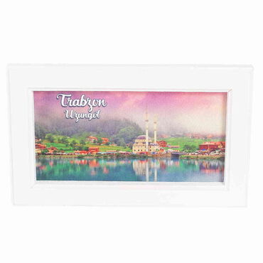 Trabzon Themed Medium Wooden Printed Frame 130x205 mm - Thumbnail