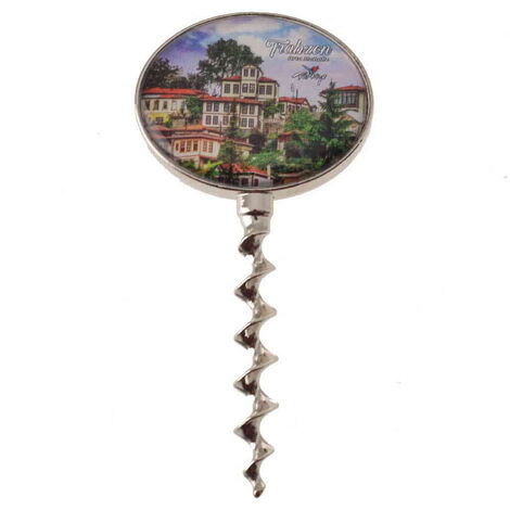 Trabzon Themed Metal Magnetic Customised Corkcscrewer - 2