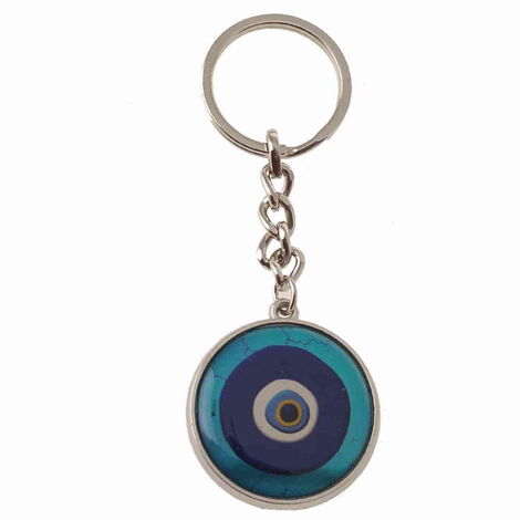 Trabzon Themed Metal Round Keychain 40x100 mm