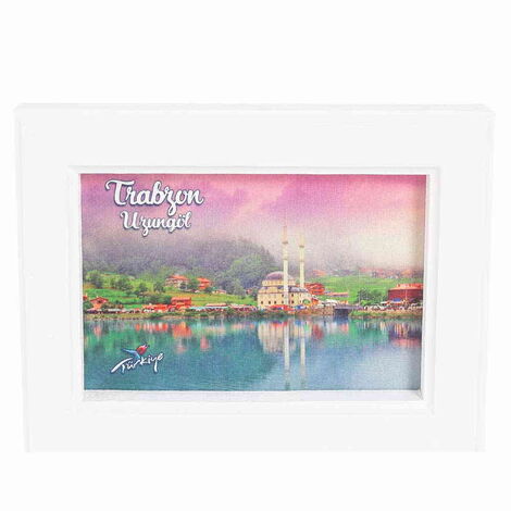 Trabzon Themed Small Wooden Printed Frame 120x150 mm - 2