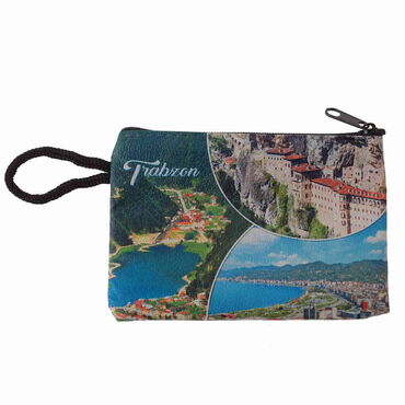 Trabzon Themed Turkish Woven Wallet 113x80x8 mm - Thumbnail