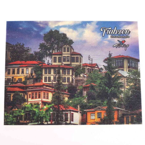 Trabzon Themed Wooden Customised 2D Souvenir Fridge Magnet - 3