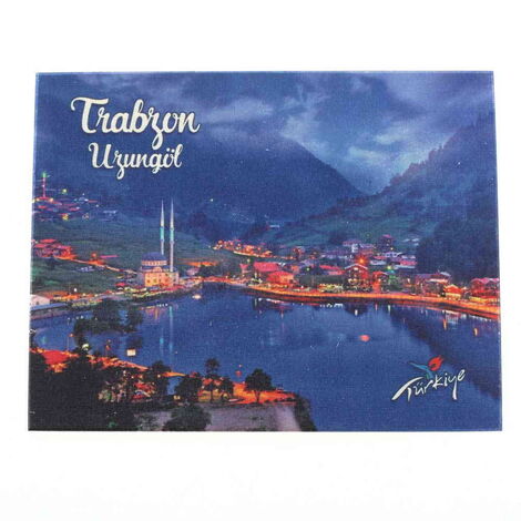 Trabzon Themed Wooden Customised 2D Souvenir Fridge Magnet - 4