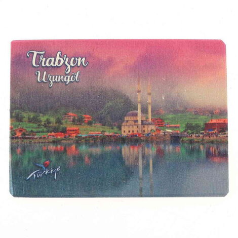Trabzon Themed Wooden Customised 2D Souvenir Fridge Magnet - 7