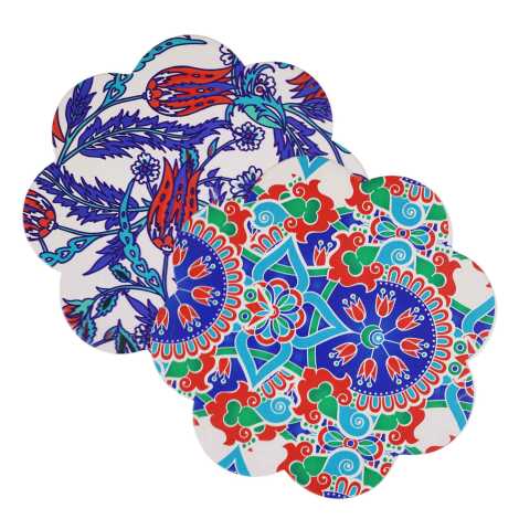 Traditional Çini Themed UV Daisy Trivet 185 mm - 2