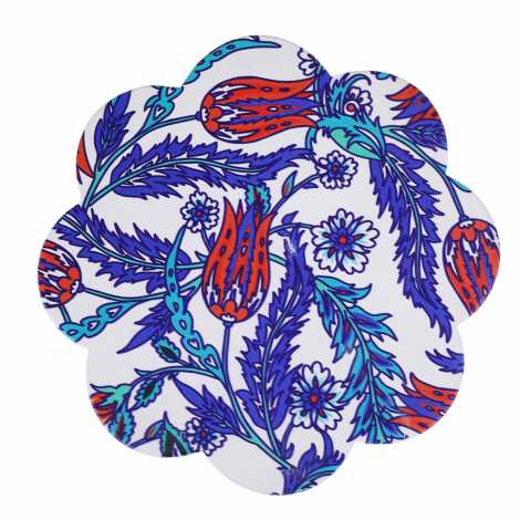 Traditional Çini Themed UV Daisy Trivet 185 mm - 4