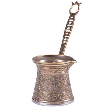 Traditional Turkish Tin Metal Coffee Pot No: 3 - Thumbnail