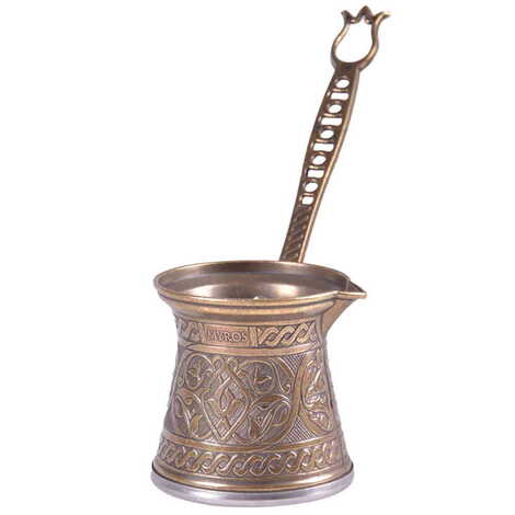 Traditional Turkish Tin Metal Coffee Pot No: 3