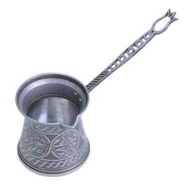 Myros - Traditional Turkish Zamak Metal Coffee Pot No: 4