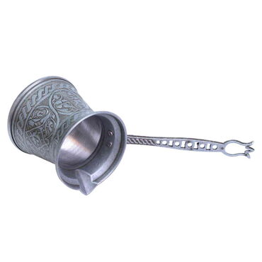 Traditional Turkish Zamak Metal Coffee Pot No: 4 - Thumbnail