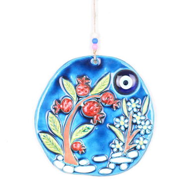 Tree Themed Nautical Ceramics Fourth Size Wall Hanging - Thumbnail