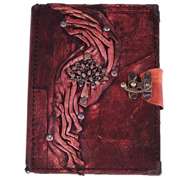 Trend Design Themed Medium Leather Notebook - 7