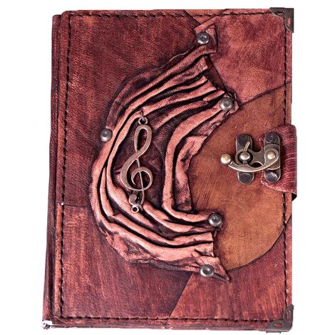 Trend Design Themed Medium Leather Notebook - 5