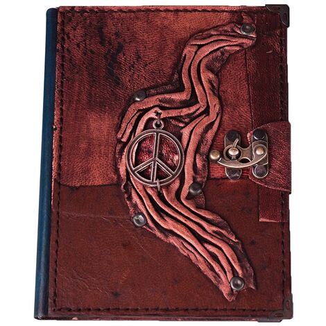 Trend Design Themed Medium Leather Notebook - 6