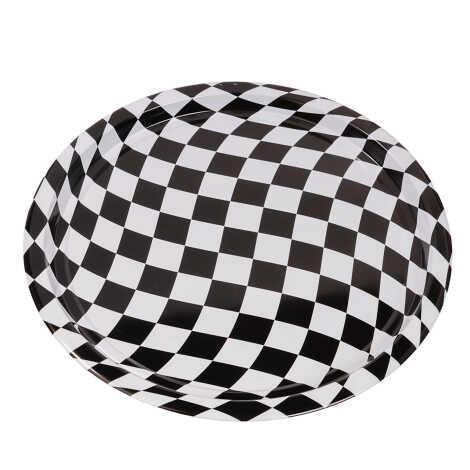 Trend Tasarım Temalı Metal Yuvarlak Tepsi 28 Cm - 2