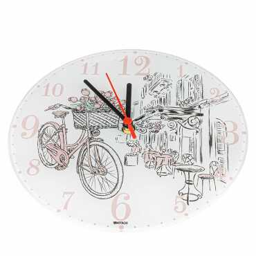 Trendy Themed Decorative Glass Clock 25 cm - 2
