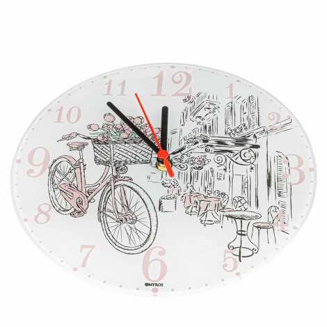 Trendy Themed Decorative Glass Clock 25 cm - 2