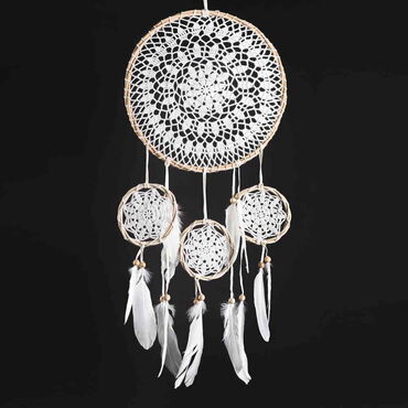 Triple Combination Lace Dreamcatcher 30 cm - Thumbnail