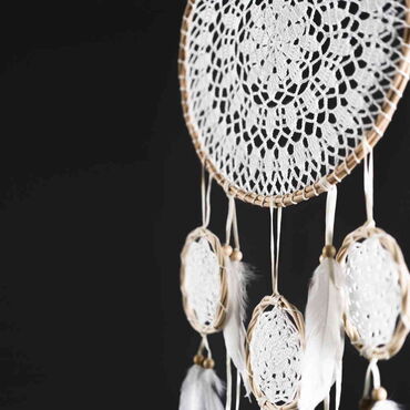 Triple Combination Lace Dreamcatcher 30 cm - Thumbnail