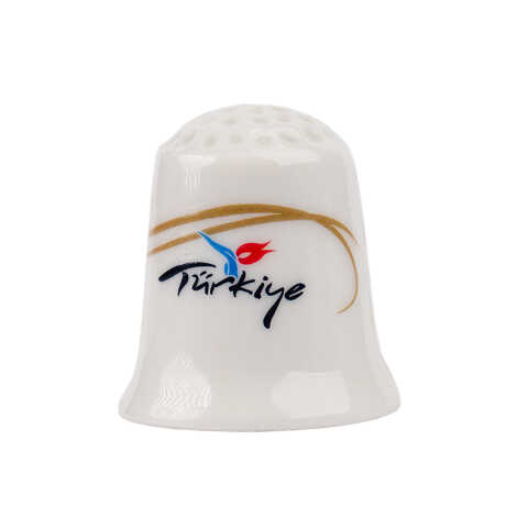 Turkey Themed Ceramic Thimble - 1