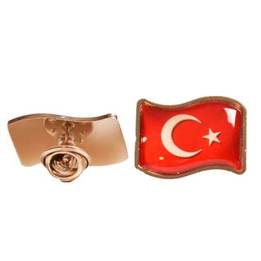 Turkey Themed Collectible Souvenir Metal Flag Pin 25x20 mm - Myros