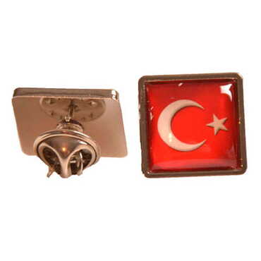 Turkey Themed Collectible Souvenir Metal Square Pin 18x18 mm - Myros