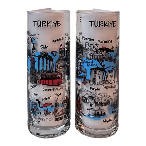 Turkey Themed Custom Printed Raki-Ouzo Glass