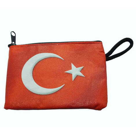 Turkey Themed Turkish Woven Wallet 113x80x8 mm