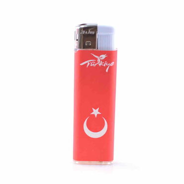 Myros - Turkey Themed UV Plastic White Printed Lighter