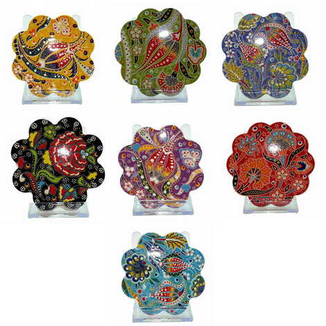 Turkich Ceramic Special Relief Coaster 100 mm - 2