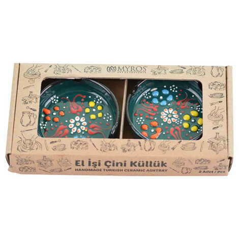 Turkish Ceramic Ashtray Set of 3 pcs 7,5 cm