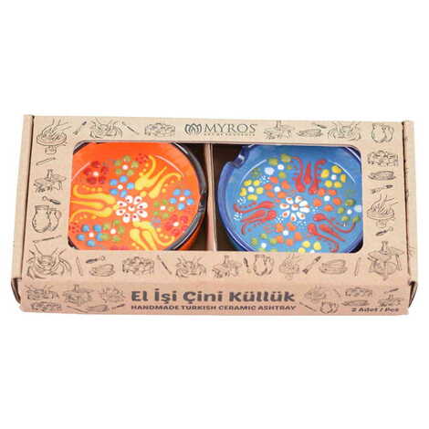 Turkish Ceramic Ashtray Set of 3 pcs 7,5 cm