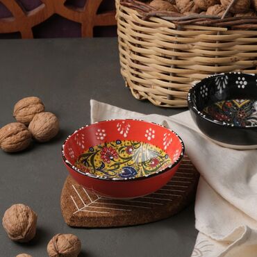 Turkish Ceramic Boxed Specıal Relief Bowl 13 Cm - Thumbnail