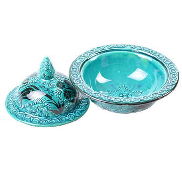 Turkish Ceramic Candy Dish 15 Cm - Thumbnail