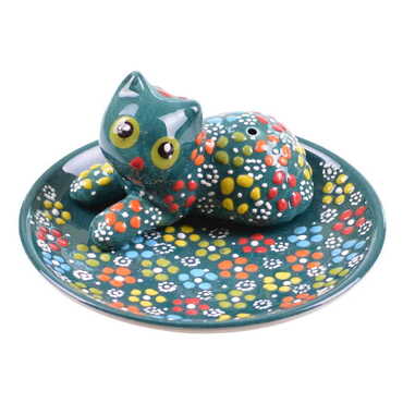 Myros - Turkish Ceramic Cat Placed Censer