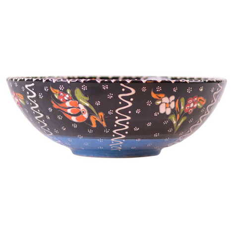 Turkish Ceramic Engraved Relief Bowl 25 cm