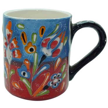 Turkish Ceramic Engraved Relief Mug - 3